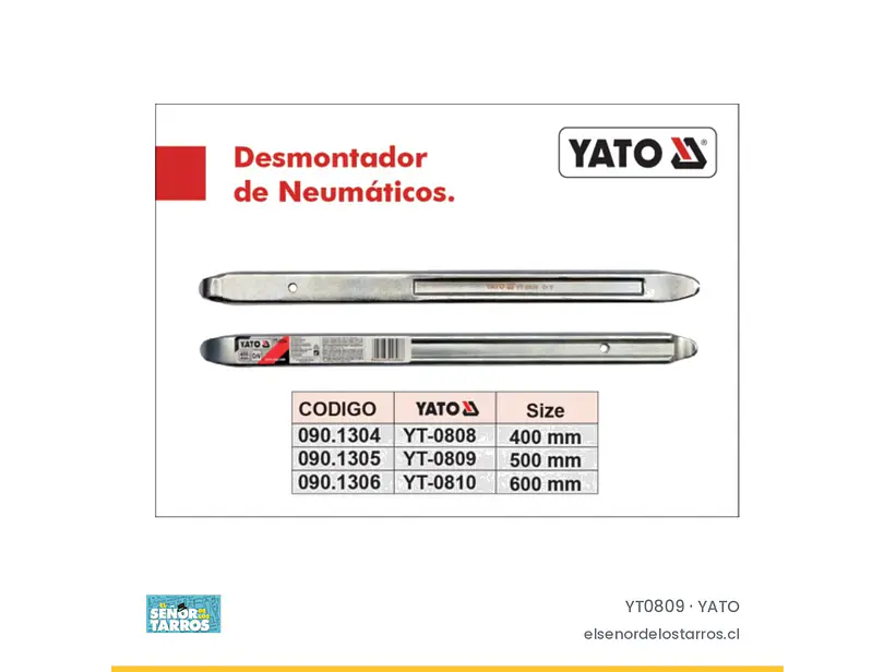 Barra para desmontar neumáticos 500 mm