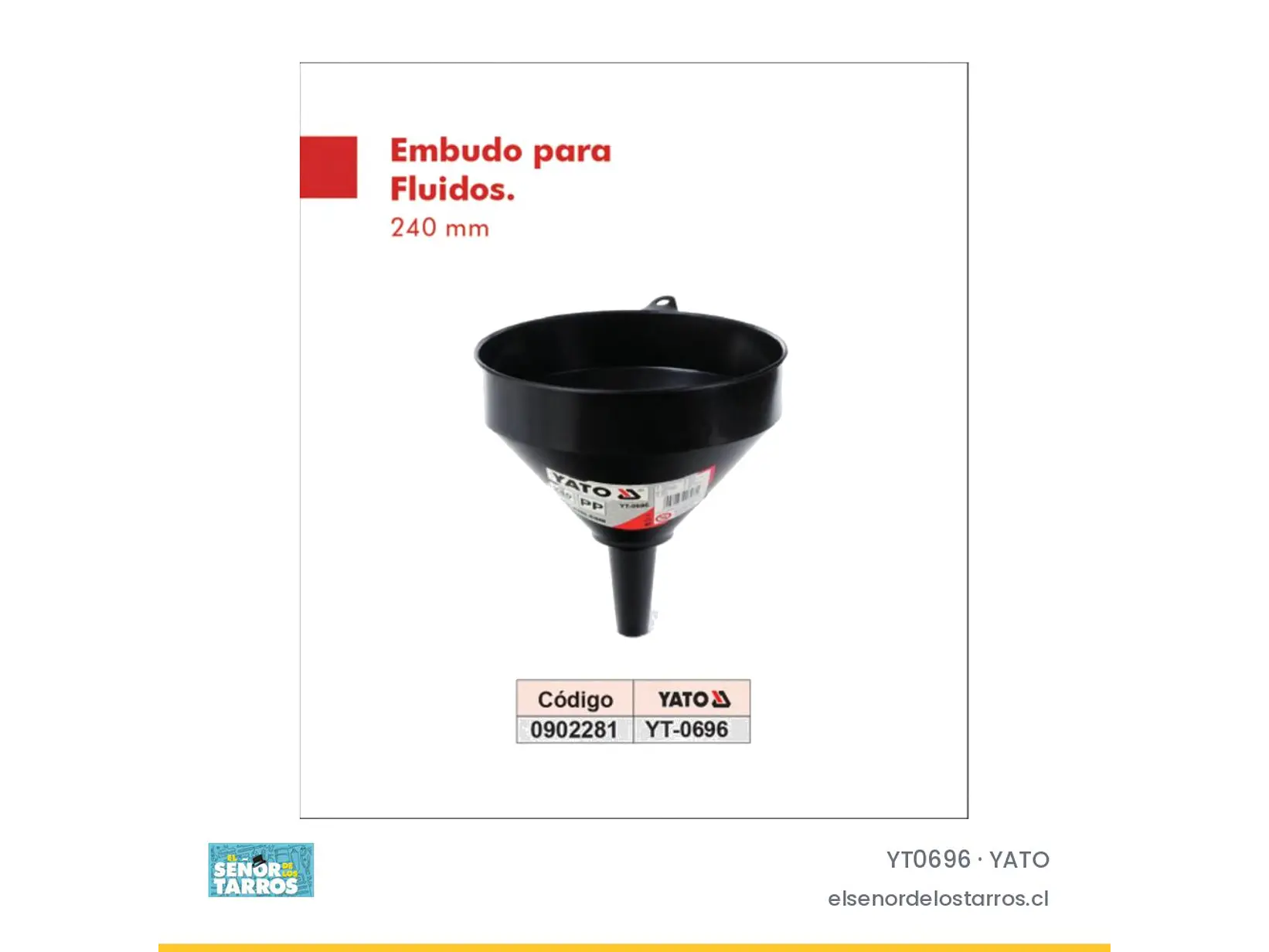 Embudo con filtro para aceite y combustible