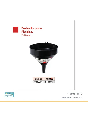 Embudo con filtro para aceite y combustible