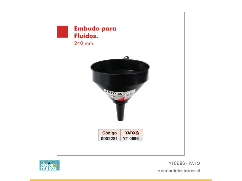 Embudo con filtro para aceite y combustible