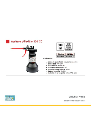 Aceitera manual con aplicador flexible 300 cc