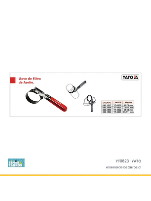 Llave de filtro tipo faja metálica, 95 a 111 mm