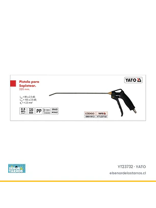 Pistola de sopletear con extensión 320 mm