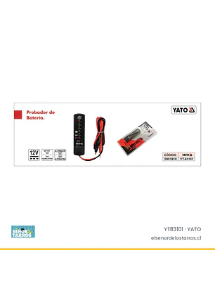 Probador de batería y alternador 12 V