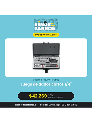 Juego de dados cortos 1/4