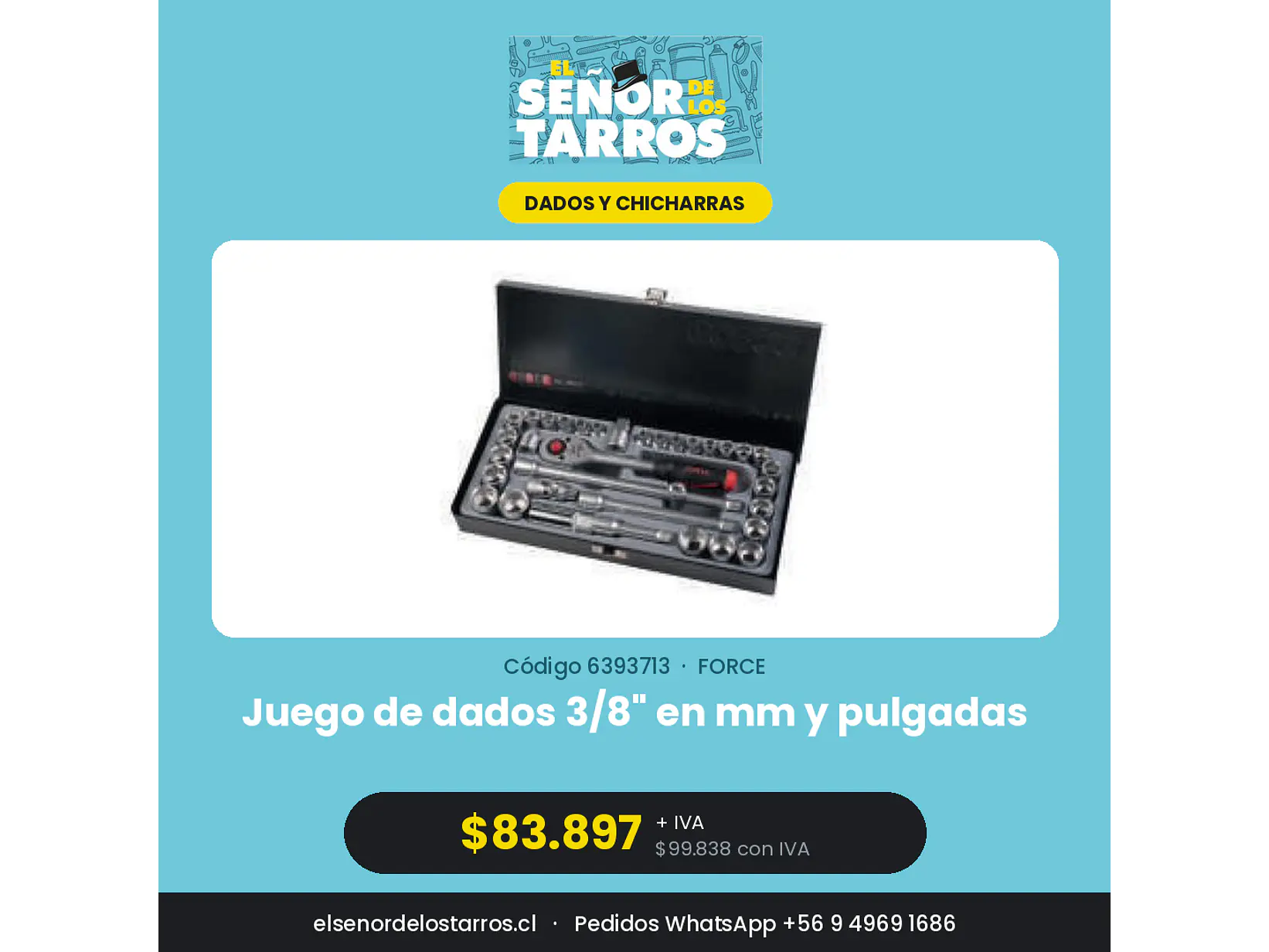 Juego de dados 3/8
