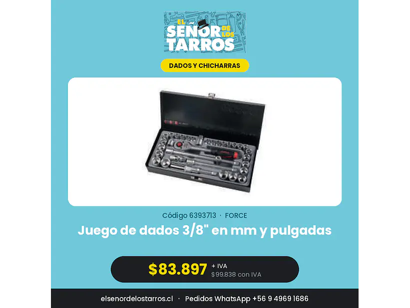 Juego de dados 3/8