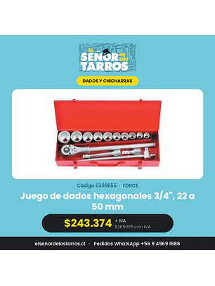 Juego de dados hexagonales 3/4