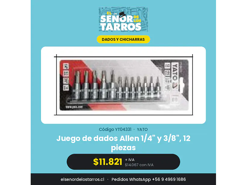 Juego de dados torre de 1/4
