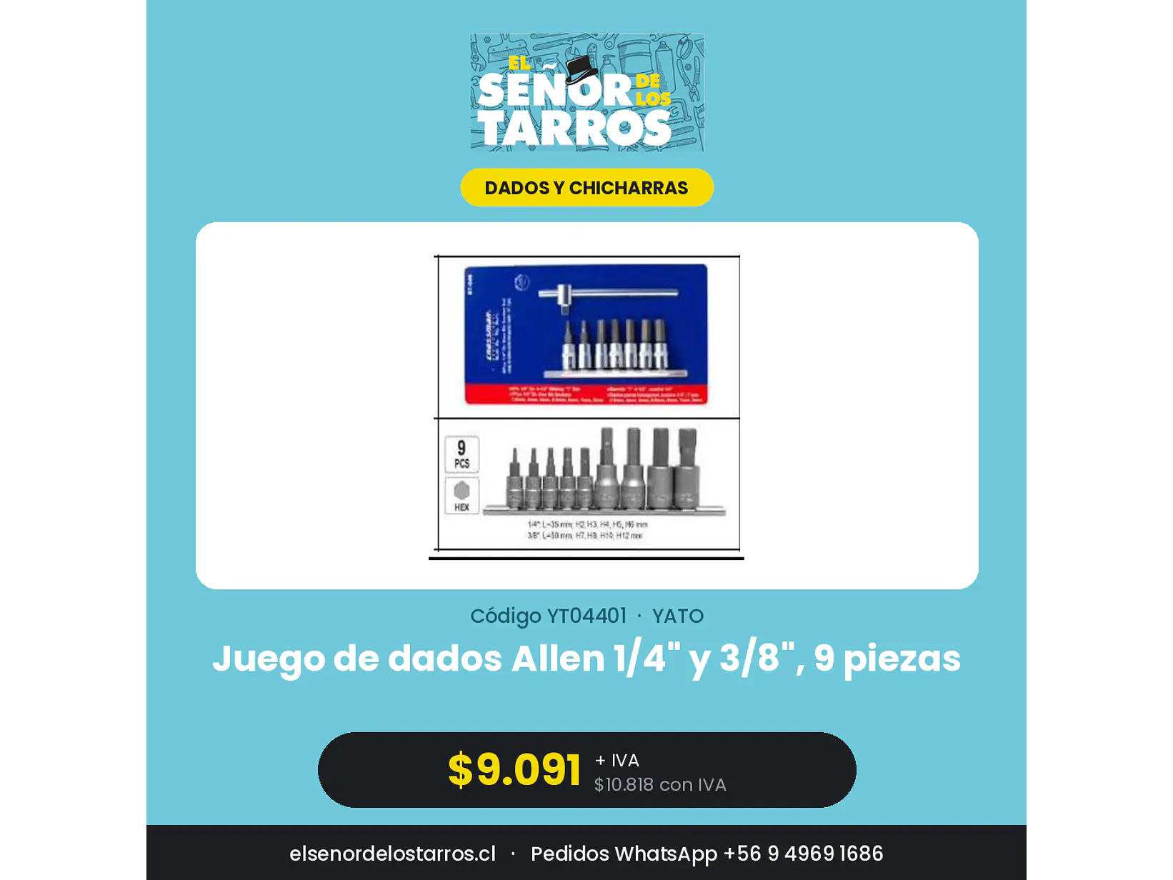 Juego de dados Allen 1/4