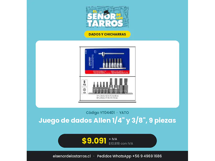 Juego de dados Allen 1/4
