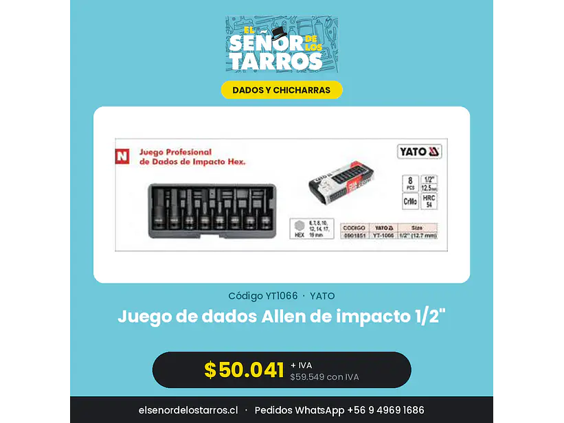Juego de dados Allen de impacto 1/2