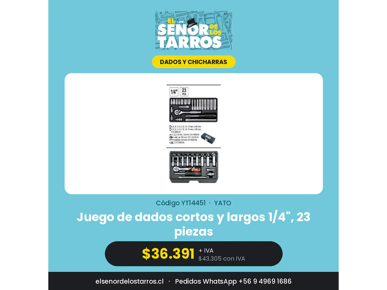 Juego de dados cortos y largos 1/4