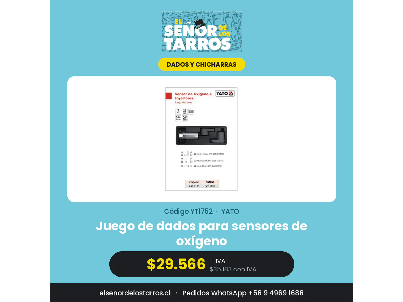 Juego de dados para sensores de oxígeno