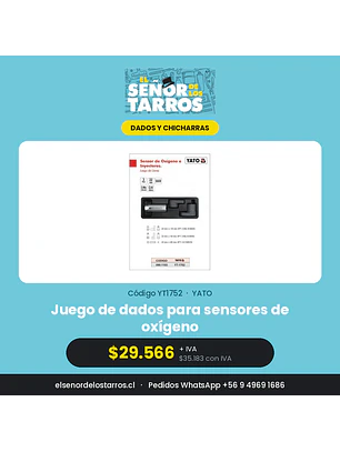 Juego de dados para sensores de oxígeno