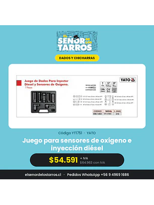 Juego para sensores de oxígeno e inyección diésel