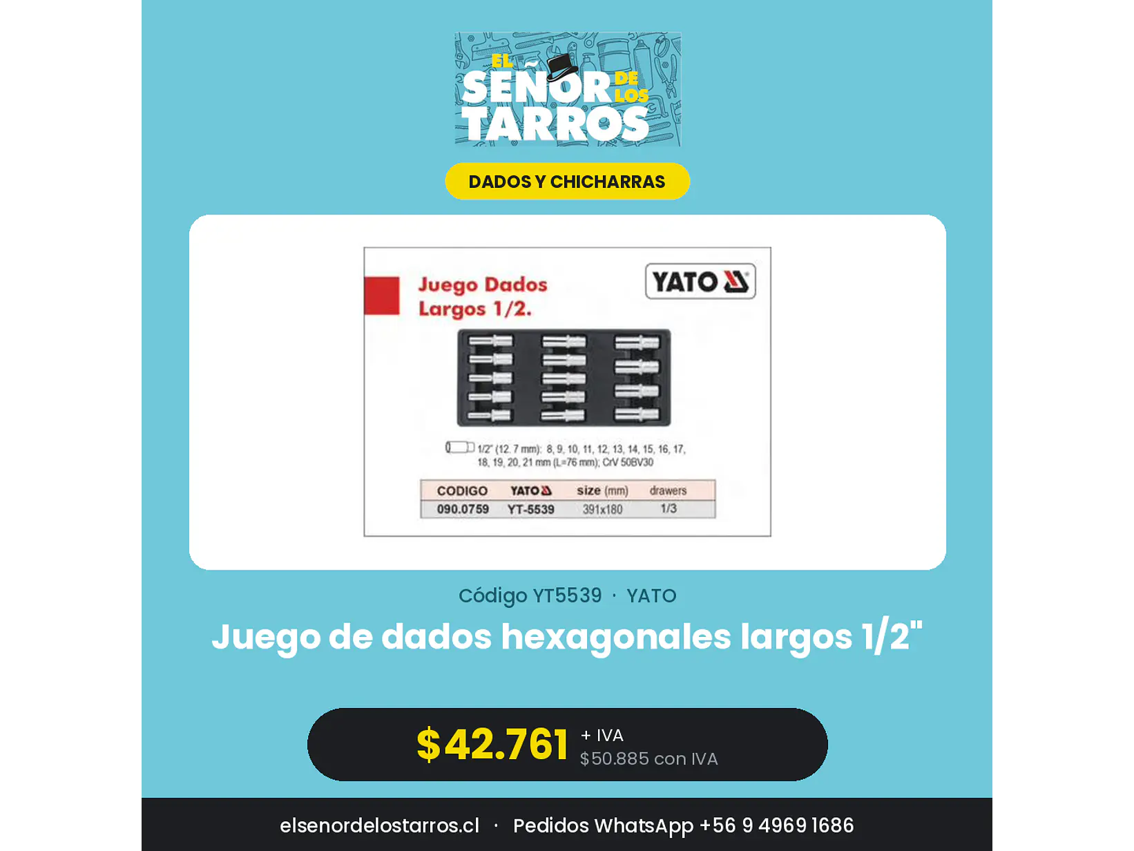 Juego de dados hexagonales largos 1/2