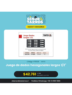 Juego de dados hexagonales largos 1/2