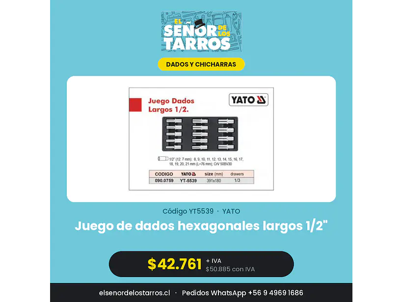 Juego de dados hexagonales largos 1/2