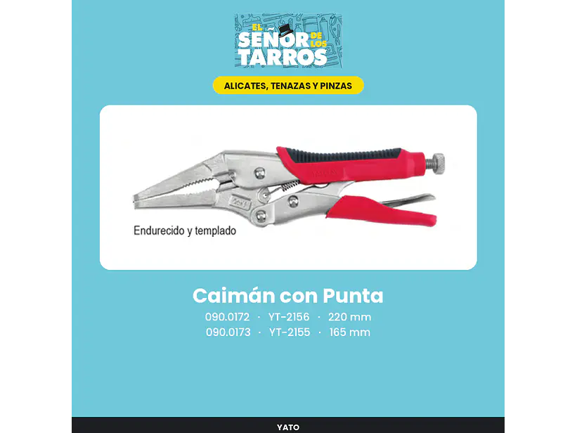 Caimán con Punta 165 mm