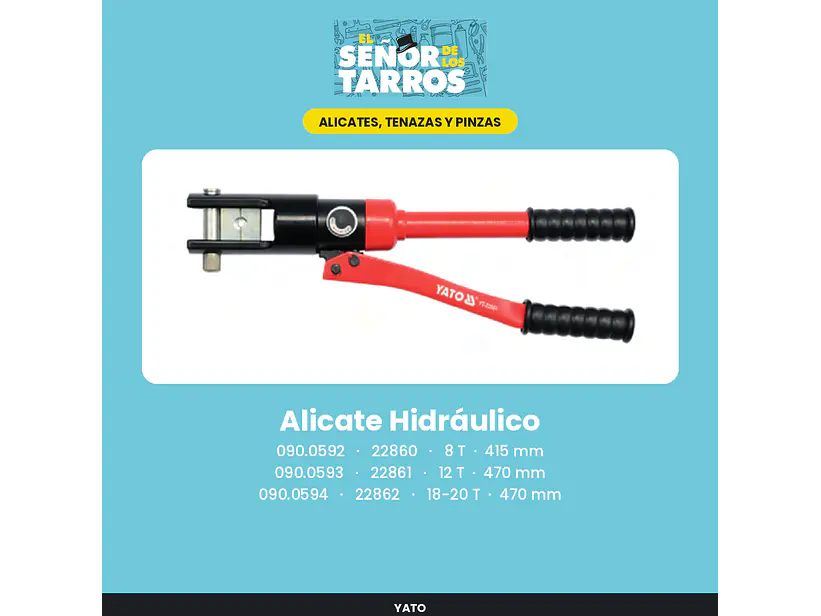 Alicate Hidráulico 12 T, 470 mm