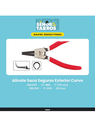 Alicate Saca Seguros Exterior Curvo 7