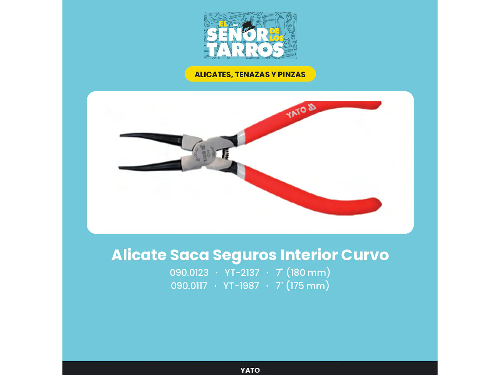 Alicate Saca Seguros Interior Curvo 7