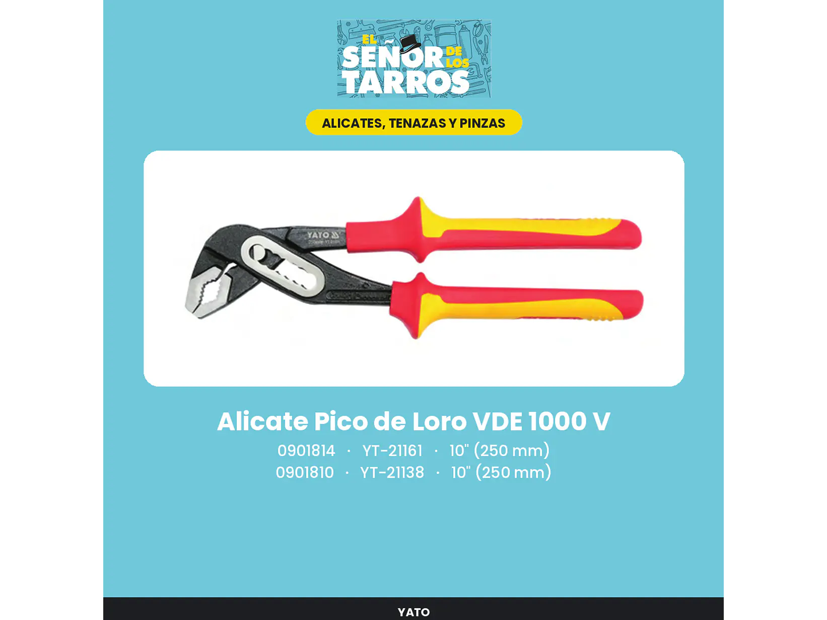 Alicate Pico de Loro VDE 1000 V 10