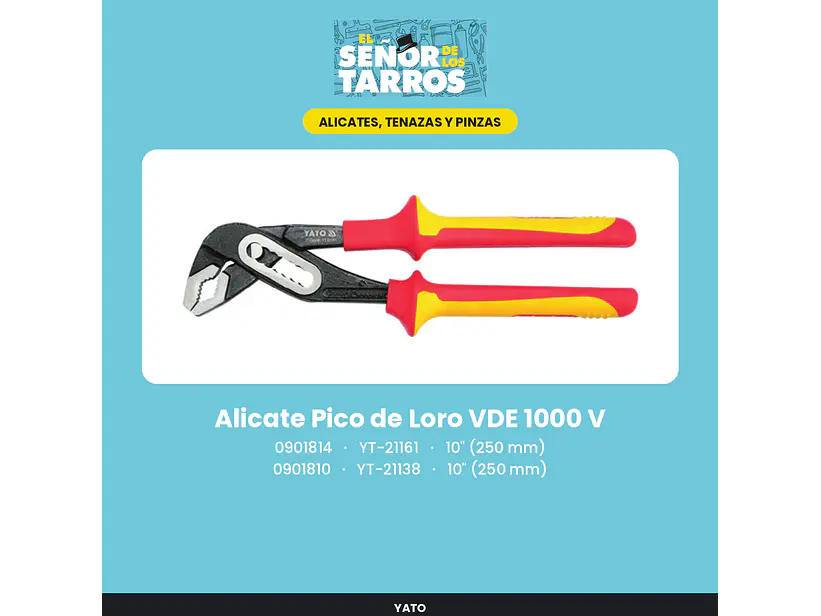Alicate Pico de Loro VDE 1000 V 10