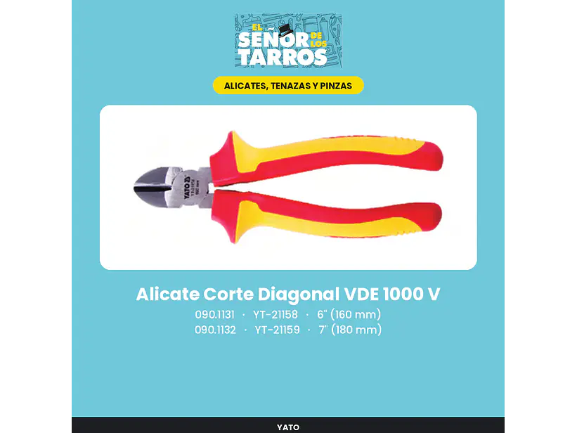 Alicate Corte Diagonal VDE 1000 V 6