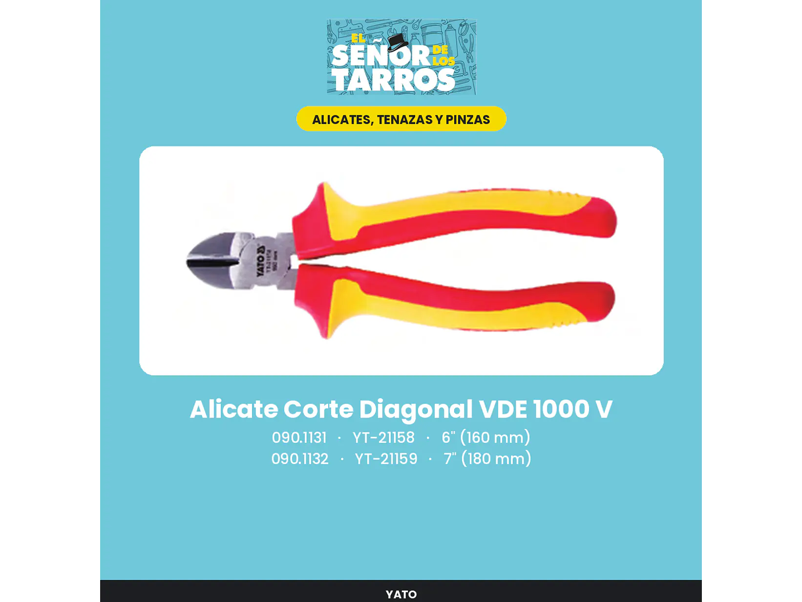 Alicate Corte Diagonal VDE 1000 V 7