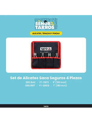 Set de Alicates Saca Seguros 4 Piezas 7