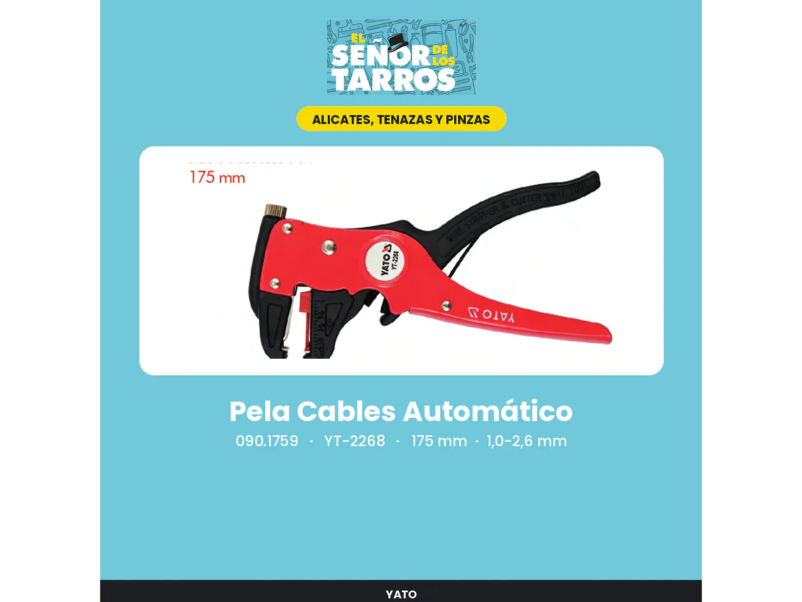 Pela Cables Automático 175 mm, 1,0-2,6 mm