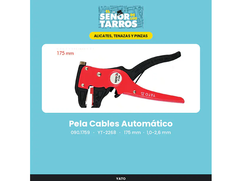 Pela Cables Automático 175 mm, 1,0-2,6 mm