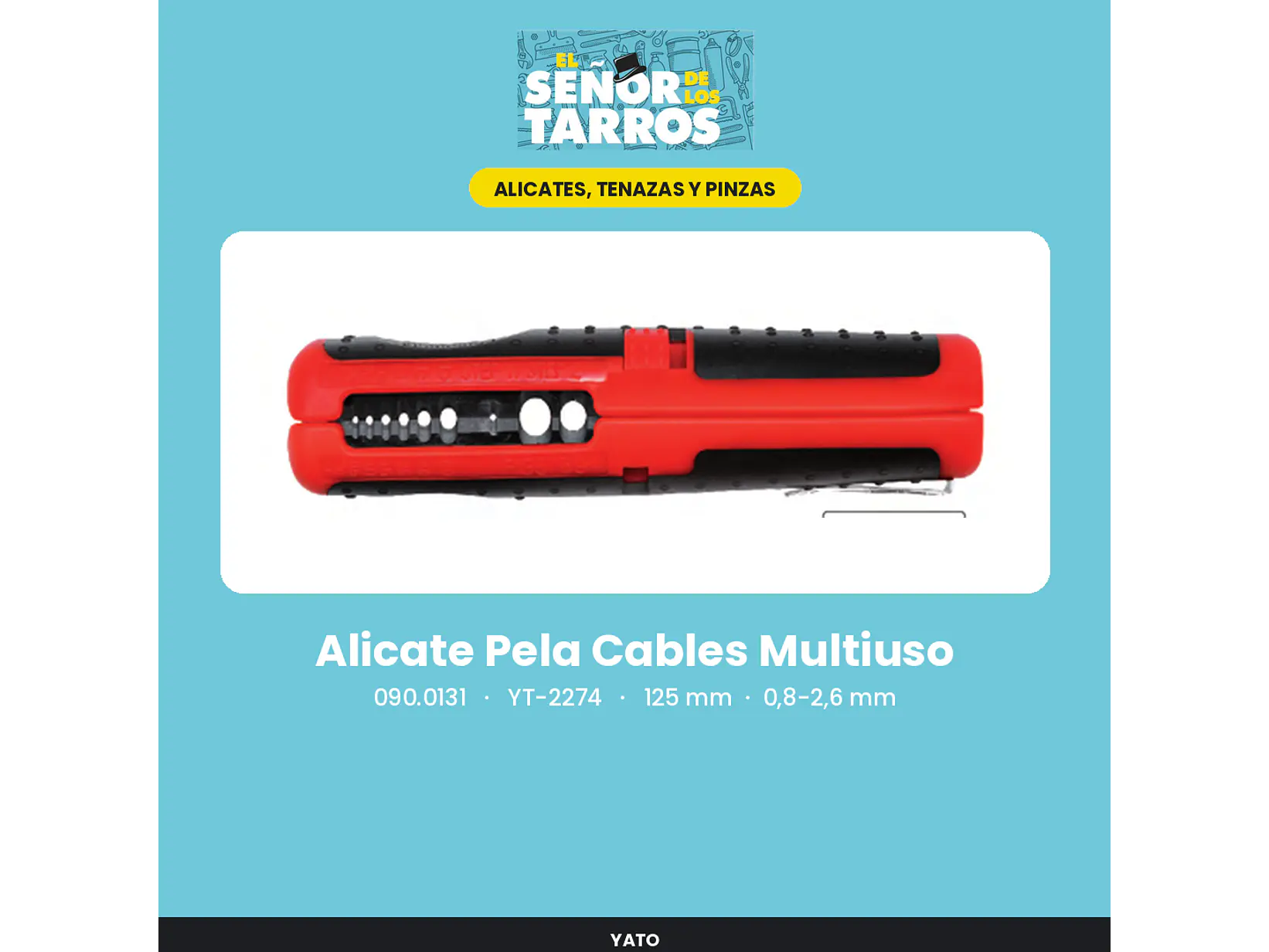 Alicate Pela Cables Multiuso 125 mm, 0,8-2,6 mm