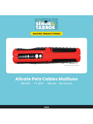 Alicate Pela Cables Multiuso 125 mm, 0,8-2,6 mm