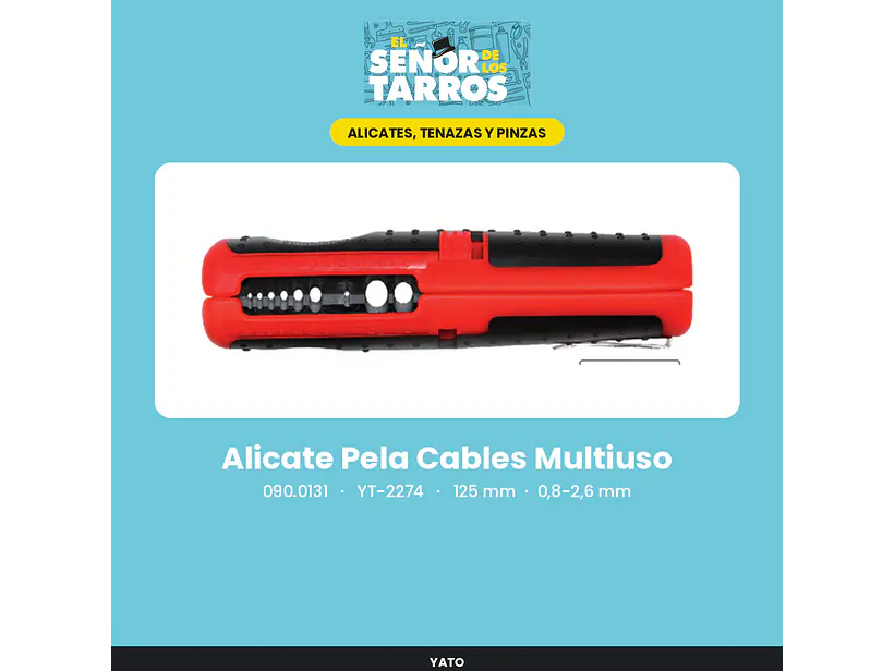 Alicate Pela Cables Multiuso 125 mm, 0,8-2,6 mm
