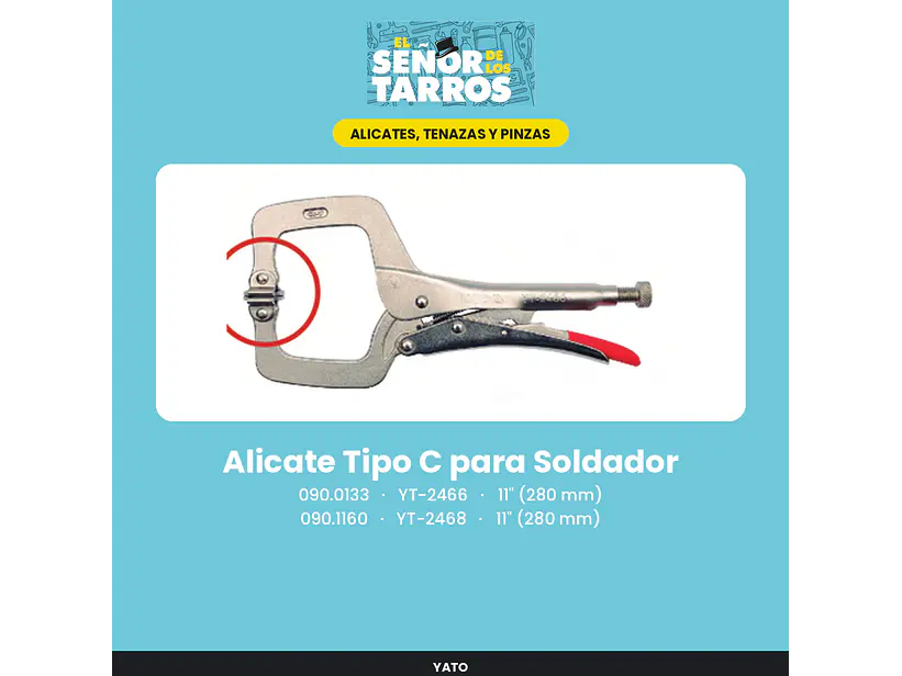 Alicate Tipo C para Soldador 11