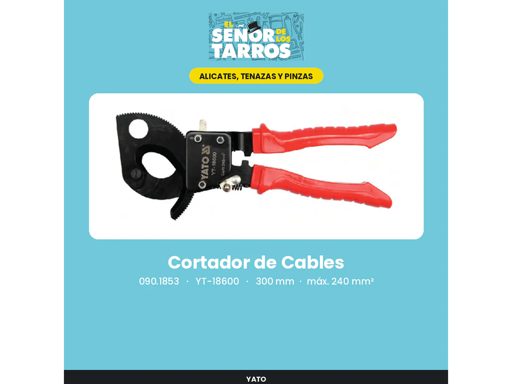 Cortador de Cables 300 mm, máx. 240 mm²