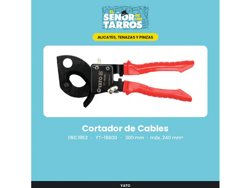 Cortador de Cables 300 mm, máx. 240 mm²