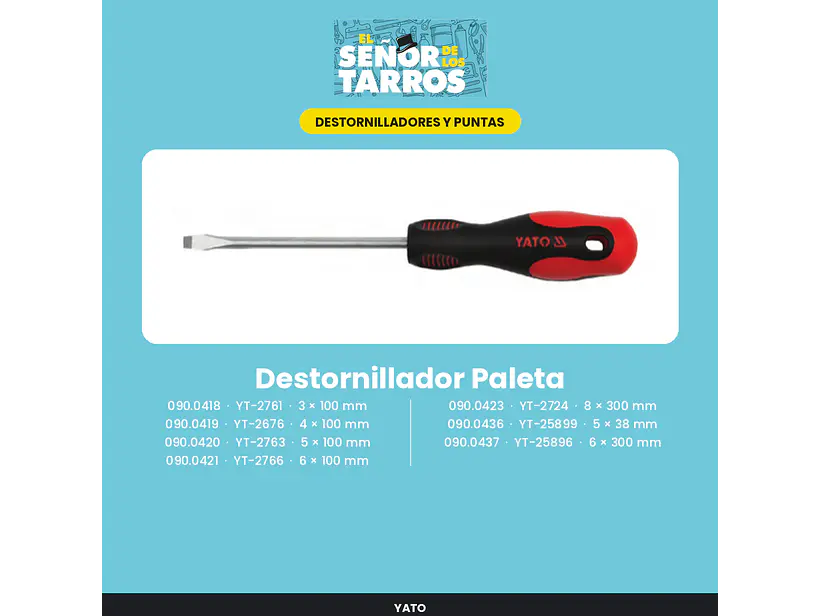Destornillador Paleta 3 × 100 mm