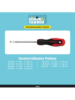Destornillador Paleta 6 × 100 mm