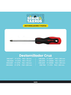 Destornillador Cruz PH2 × 200 mm