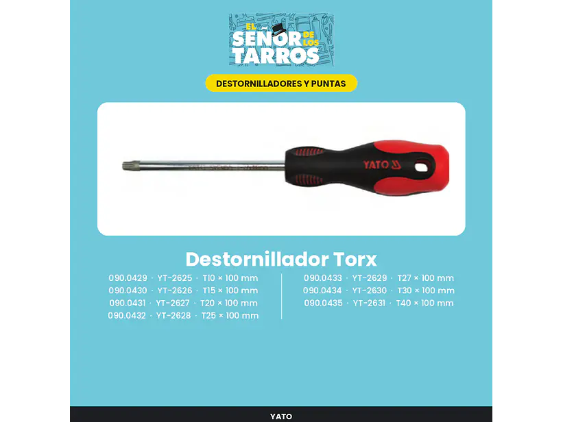 Destornillador Torx T10 × 100 mm