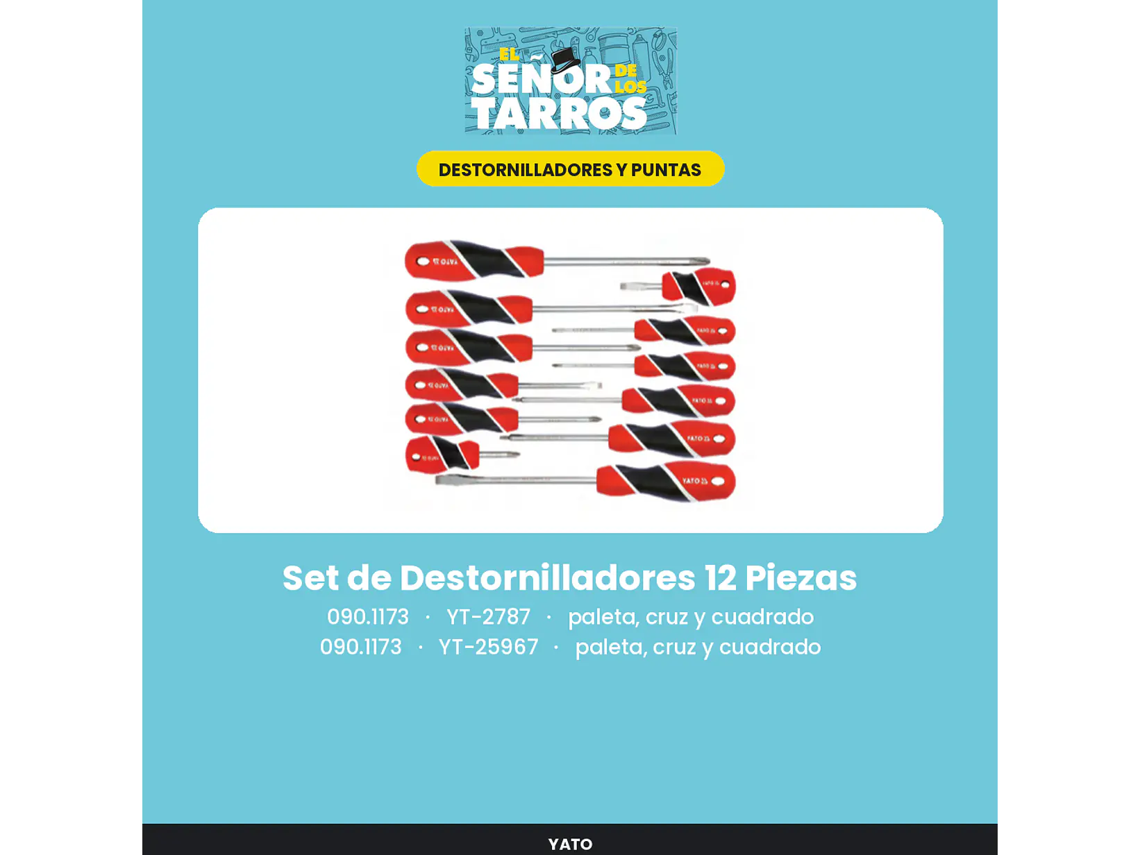 Set de Destornilladores 12 Piezas