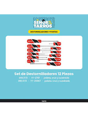 Set de Destornilladores 12 Piezas