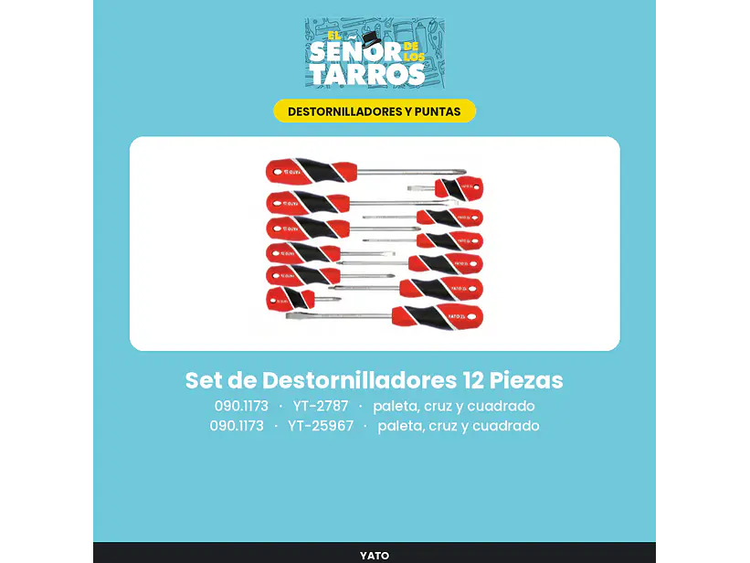 Set de Destornilladores 12 Piezas