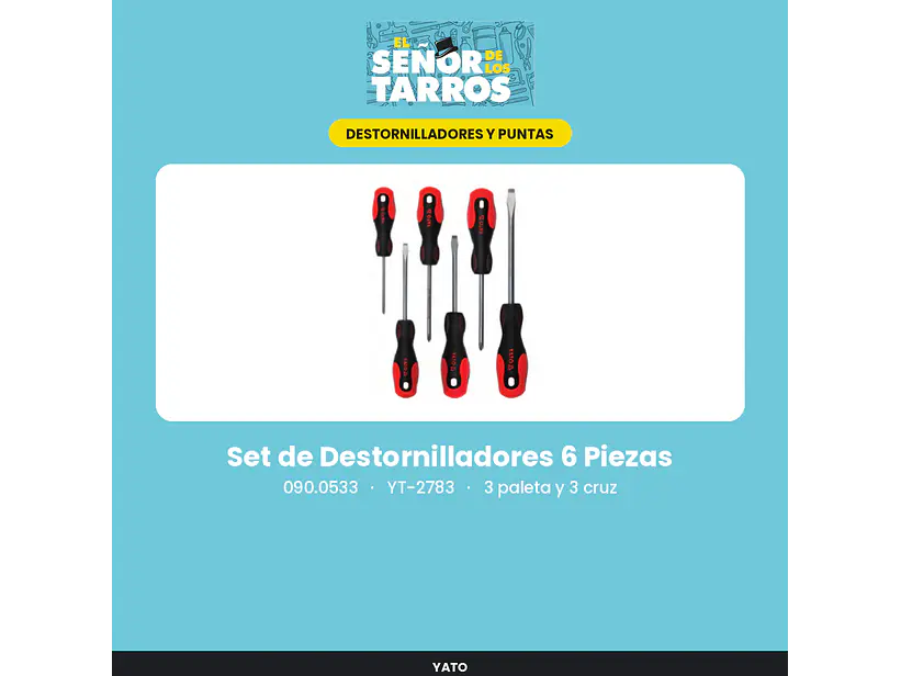 Set de Destornilladores 6 Piezas
