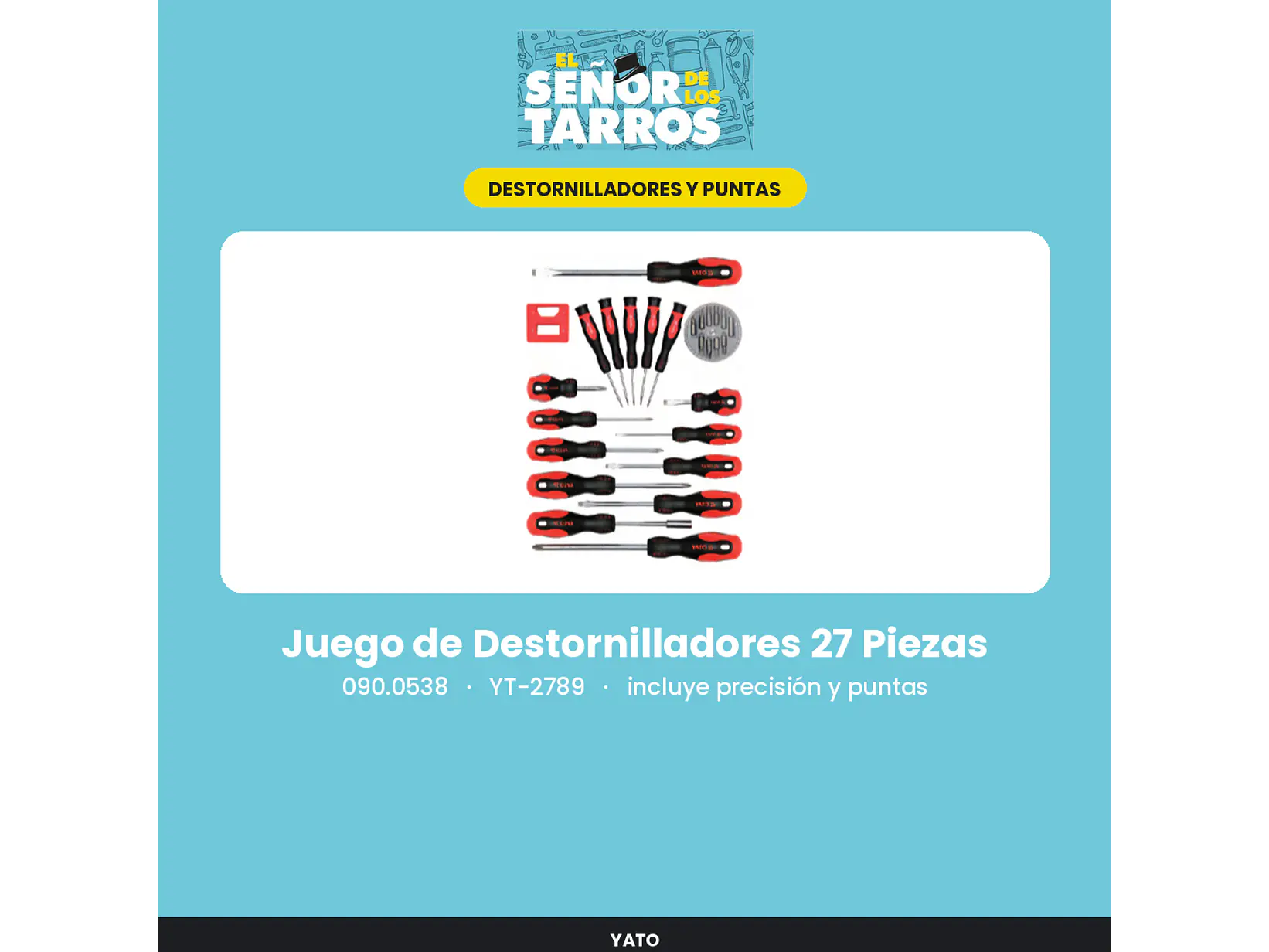 Juego de Destornilladores 27 Piezas