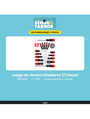 Juego de Destornilladores 27 Piezas